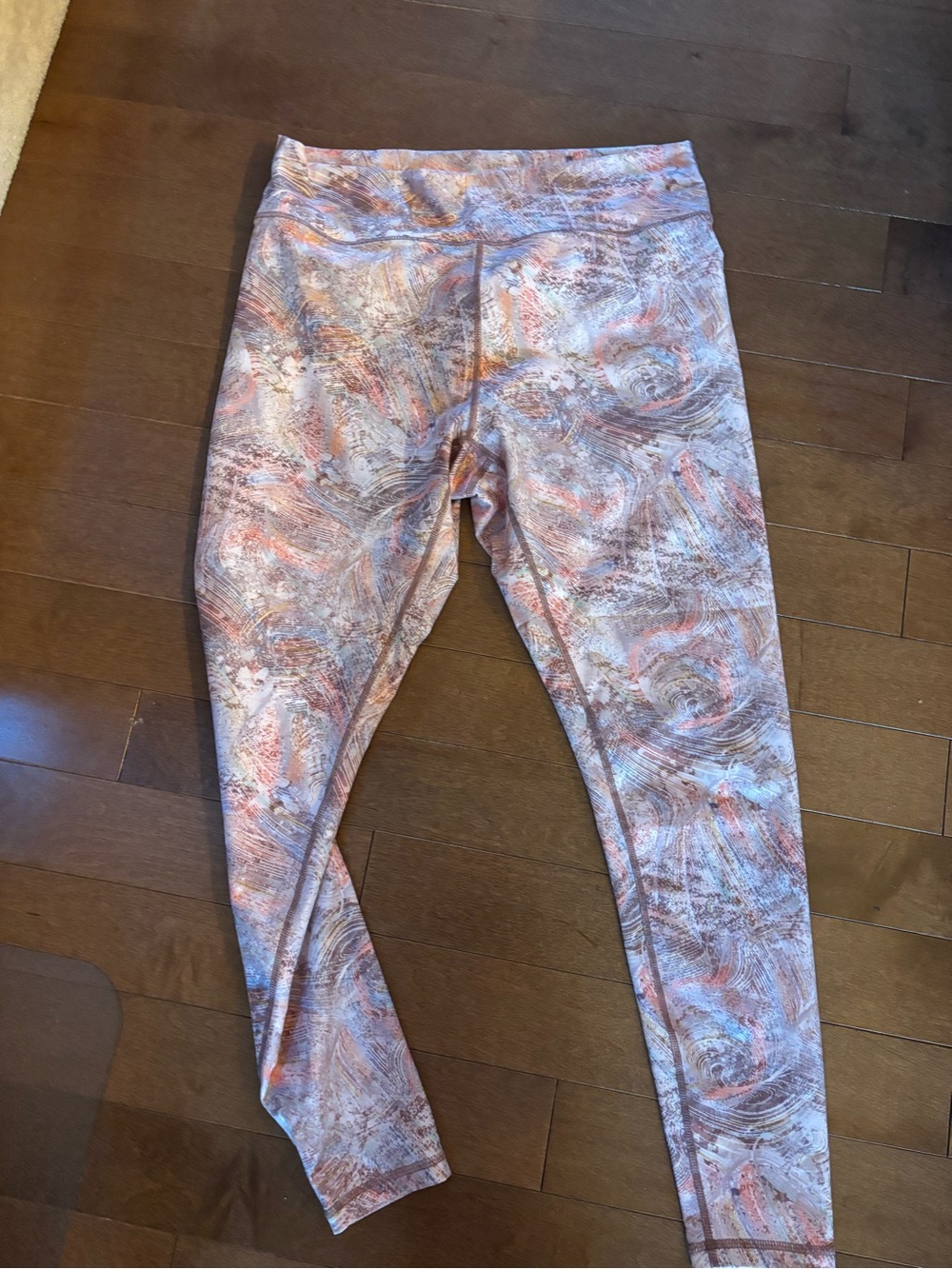 Joe Fresh Pink Marble-Print Active Leggings